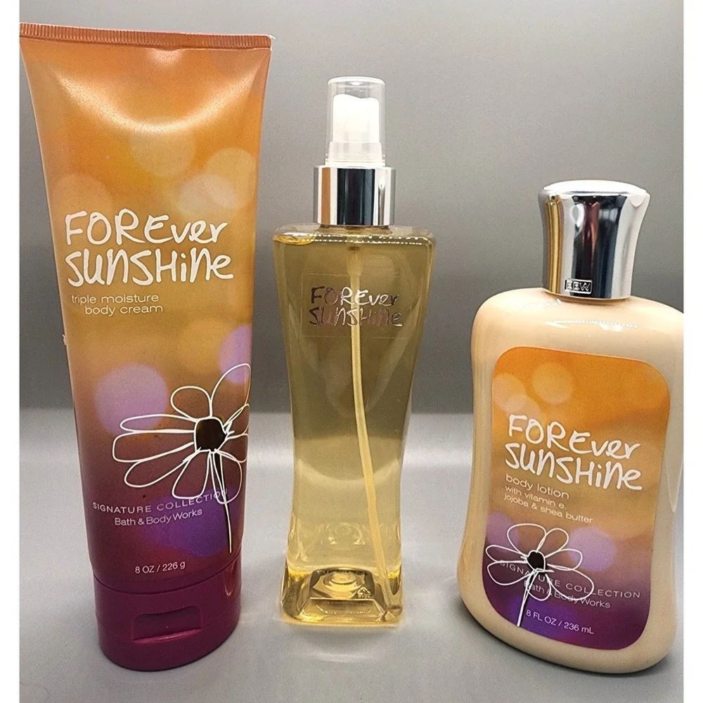 Bath & Body Works Forever Sunshine Full Size Mist Body Cream Body Lotion Discon - Picture 1 of 2